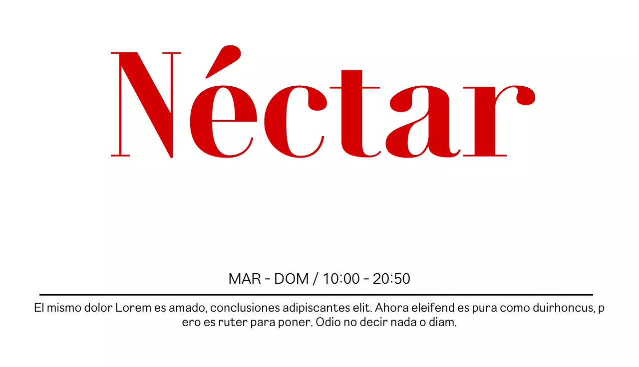 Tarjeta de visita en inglés con un color de acento llamativo