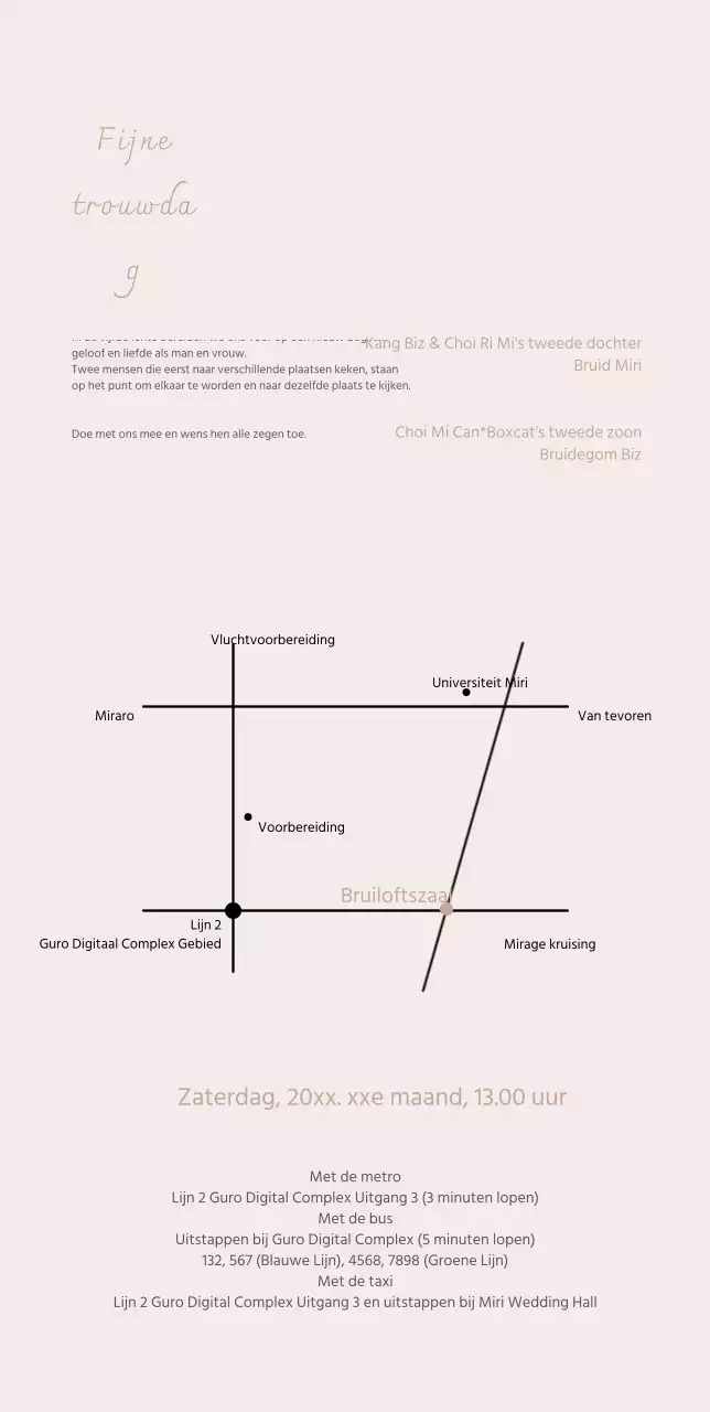 Bruiloft uitnodiging met een beige achtergrond