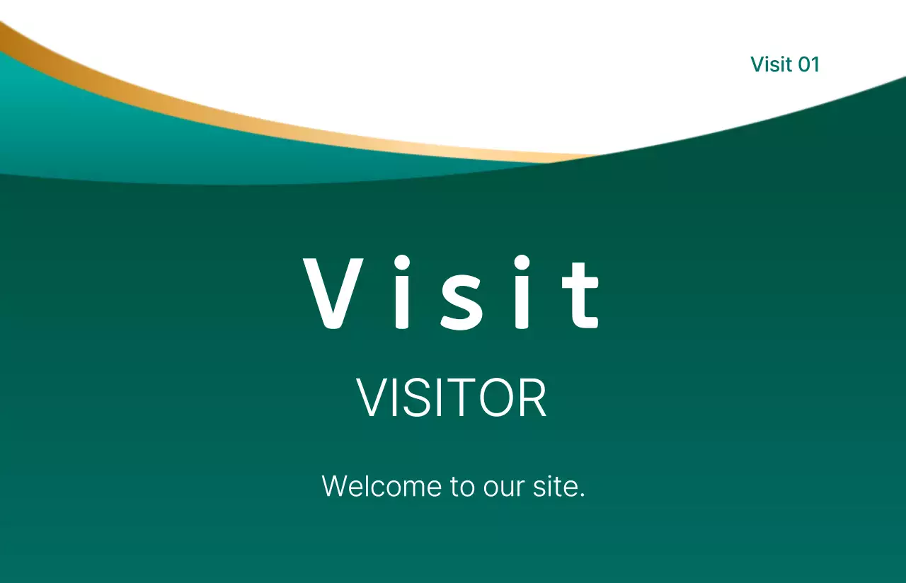 Thẻ tham quan gradient màu xanh lá cây và vàng sang trọng