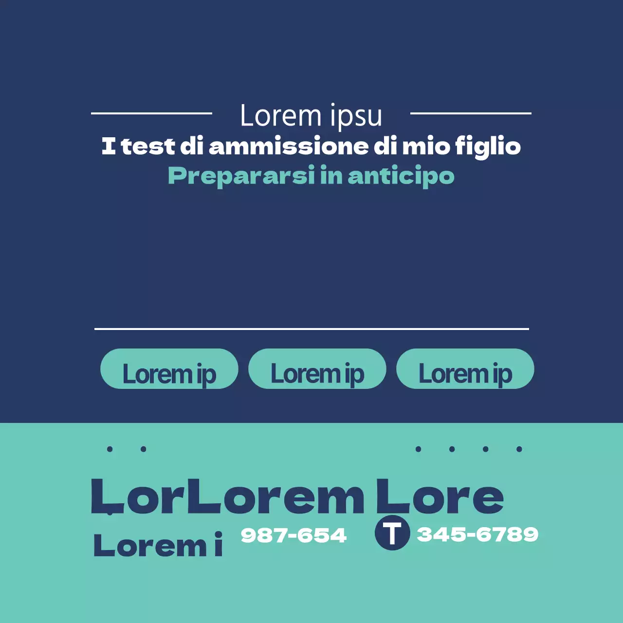 I test di ammissione di mio figlio