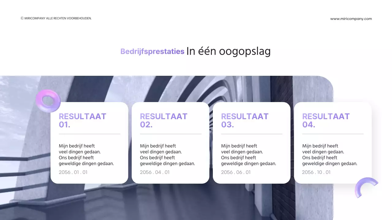 3D-vormen met een paars kleurverloop voor zakelijke presentaties