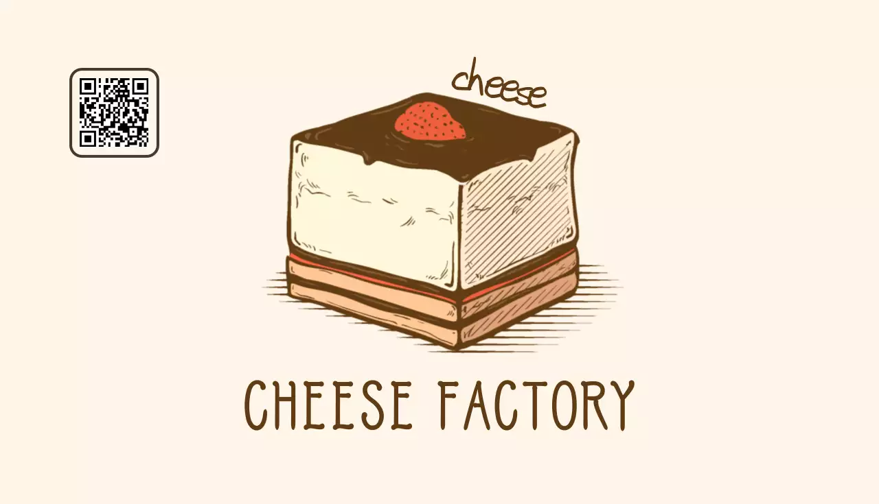 ベージュ シンプル スイーツ スタンプカード 名刺