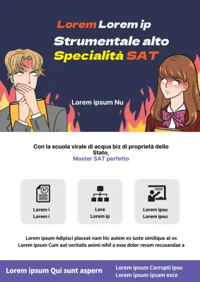 Promuovete il corso di preparazione agli esami della vostra scuola con illustrazioni manga