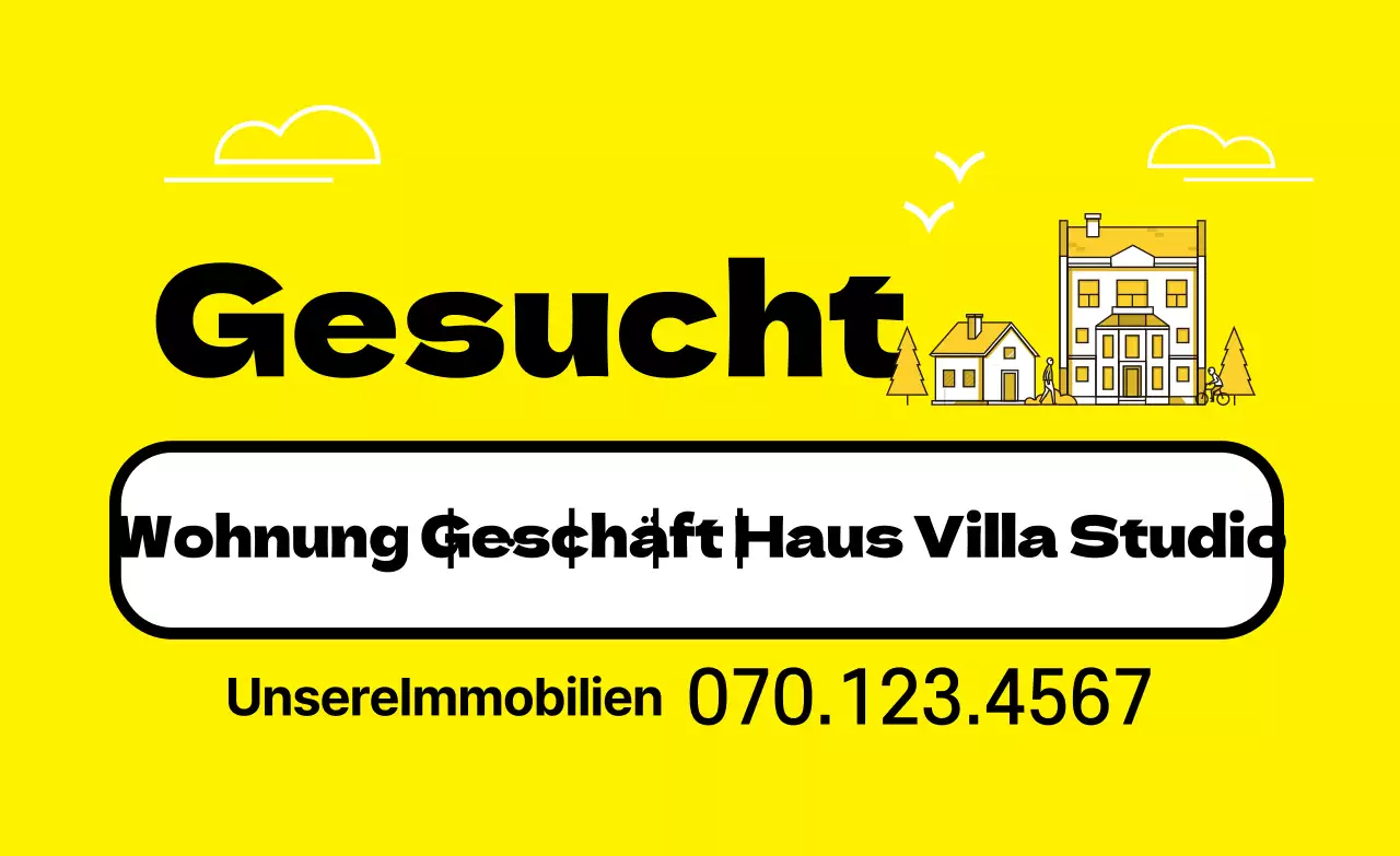 Gelbe Immobilie zu verkaufen