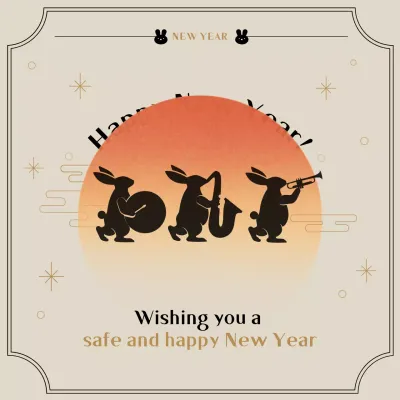 Orange Traditional New Year Invitation Instagram Post