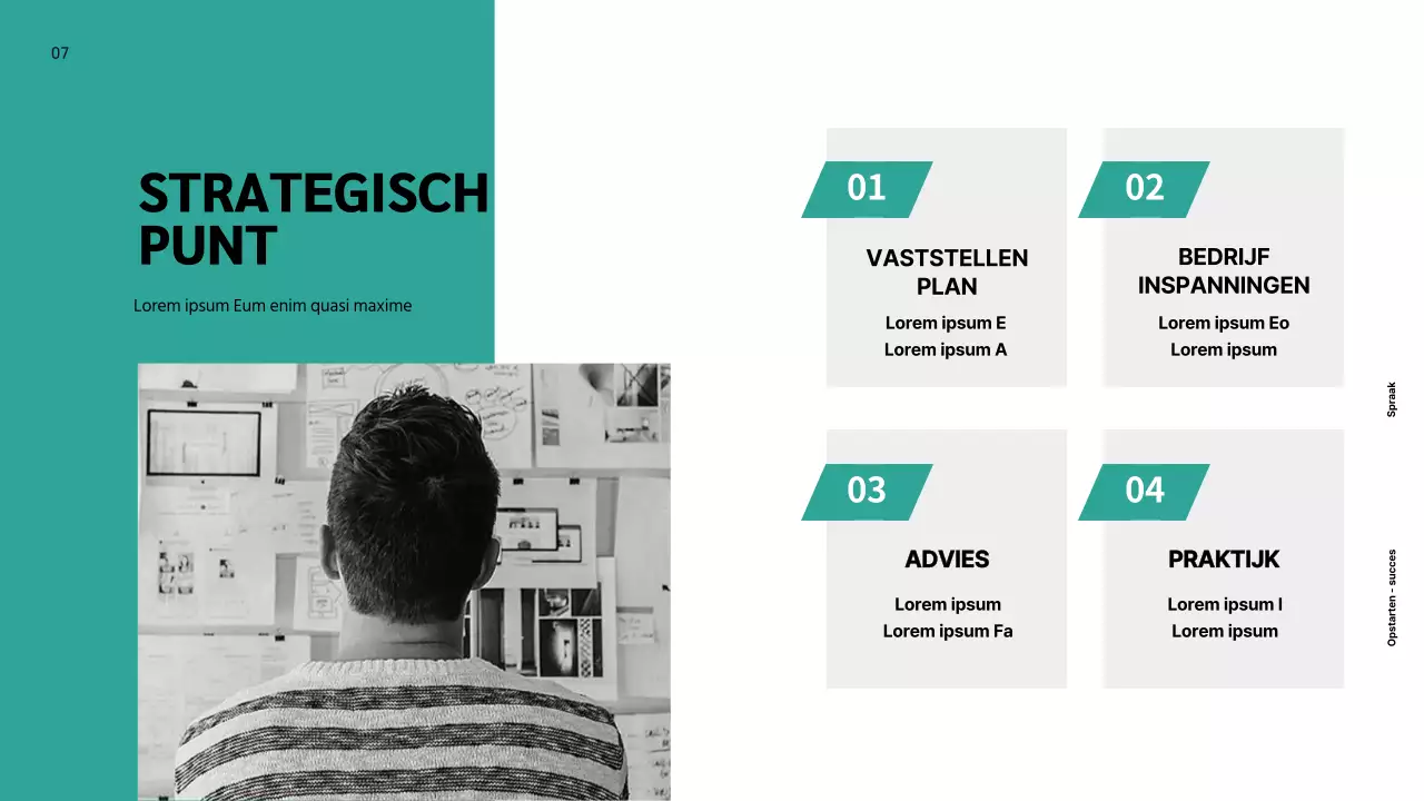 Eenvoudig, mintkleurig voorstel voor marketingbedrijf