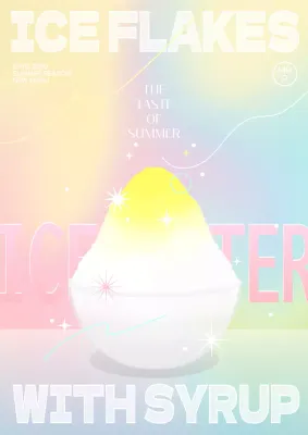 Rainbow Trendy Dessert Promotion Poster