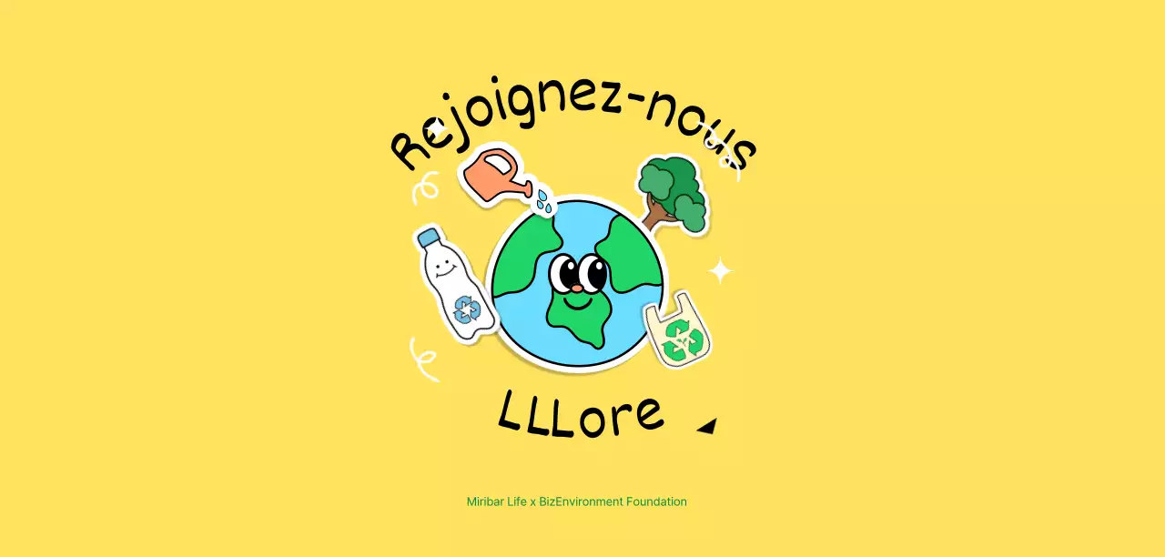 Illustration environnementale jaune et mignonne pour la campagne Save the Planet