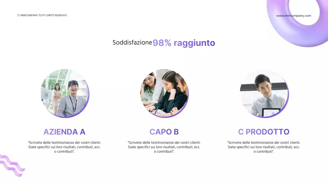 Forme 3D con sfumatura viola per presentazioni aziendali