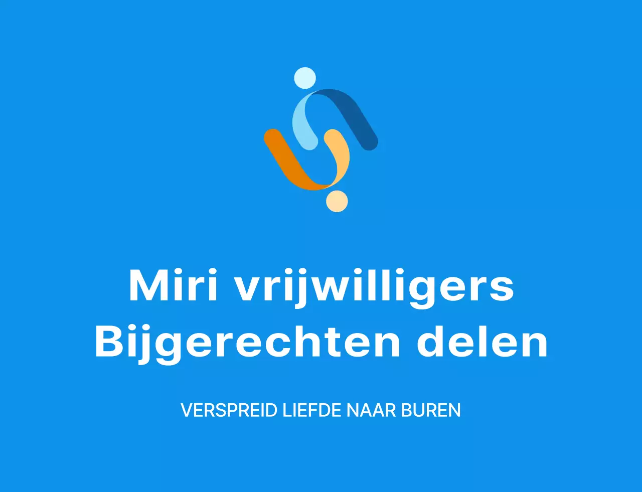 Eenvoudig vrijwilligersvest met blauw wit en geel vrijwilligersembleem