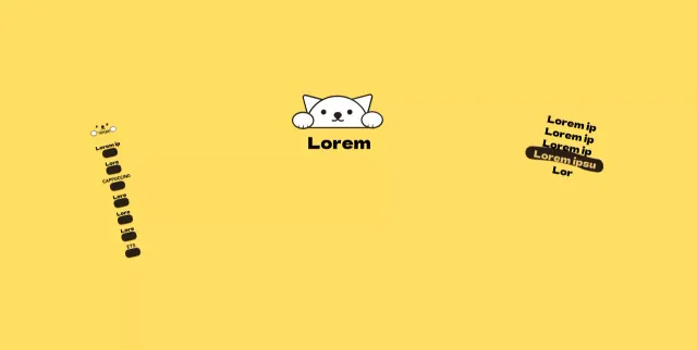 Gelbe Katze Illustration Pet Cafe