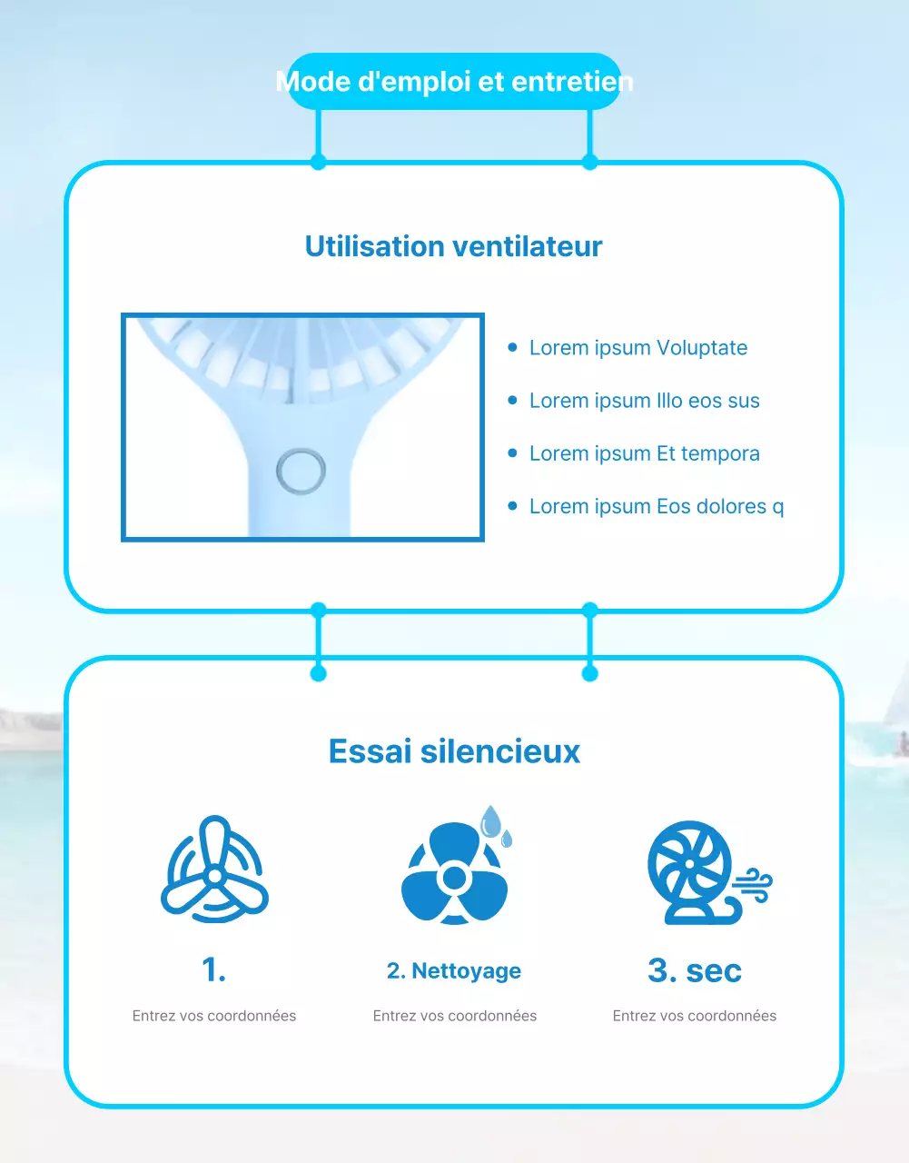 Comment utiliser le mini ventilateur cool blue summer