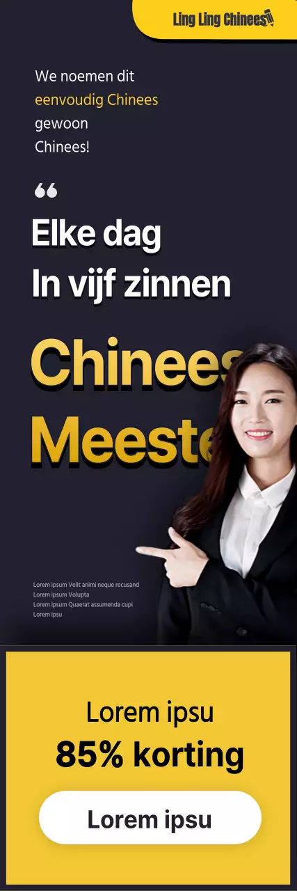 Schoolpromotie met gele en zwarte tekstmarkering