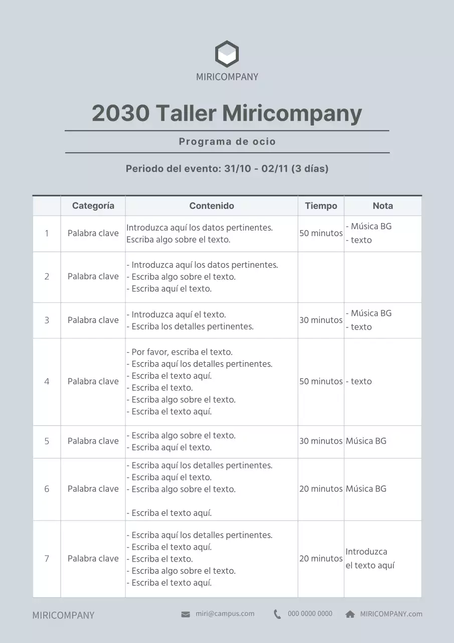 Anuncio del Programa de Ocio Azul y Limpio