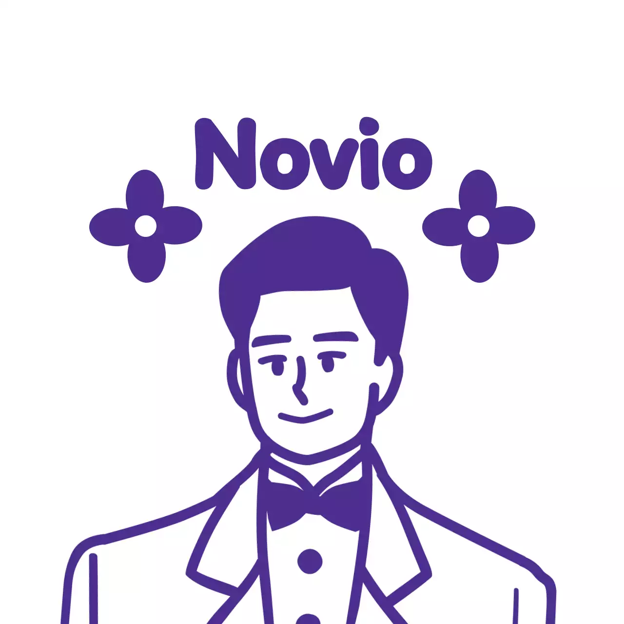 Celebración de boda con ilustración floral negra