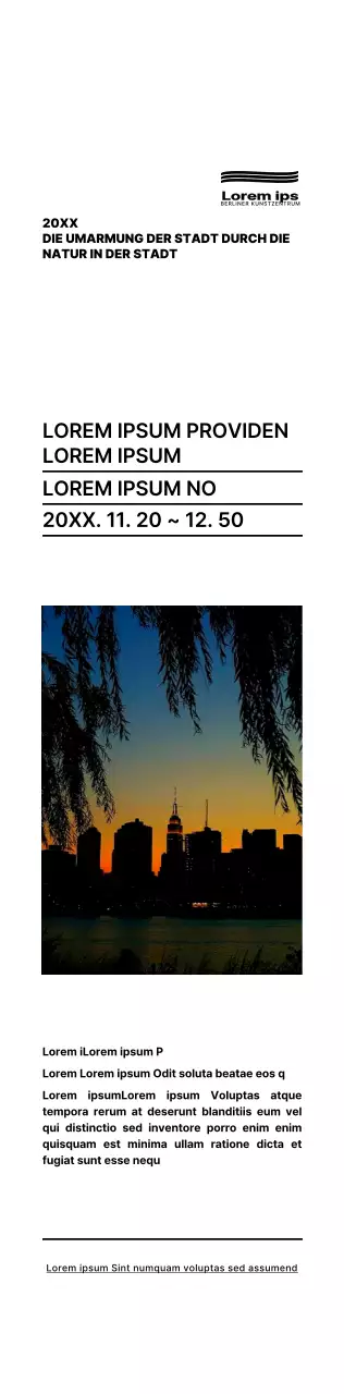 Schwarzer und einfacher Text im Layout-Stil Informationsleitfaden zur Fotoausstellung