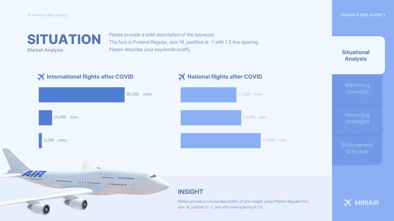 Blue Modern Airline Report Presentation