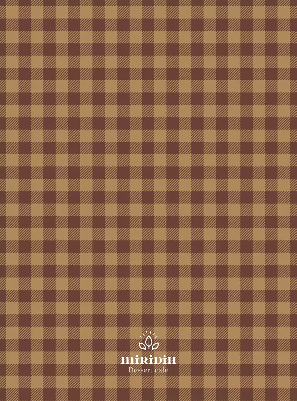 Promote a simple white and brown cafe menu