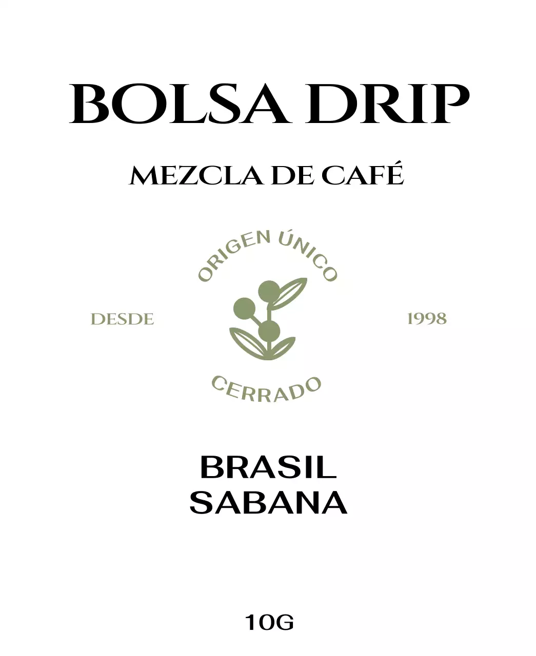 Bolsa con logotipo de café en beige