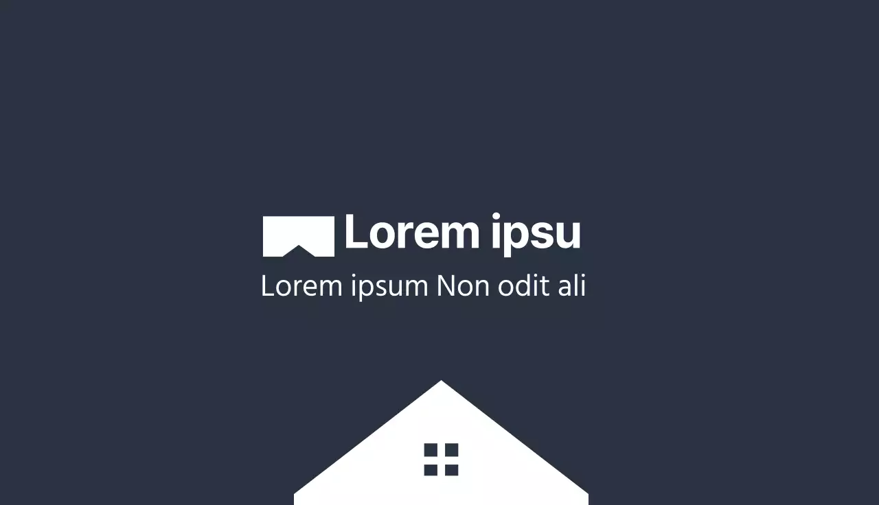 Ilustração azul-marinho logótipo imobiliário limpo
