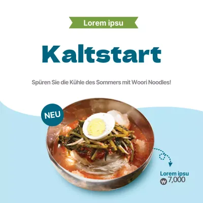 Sommerliche kalte Nudeln