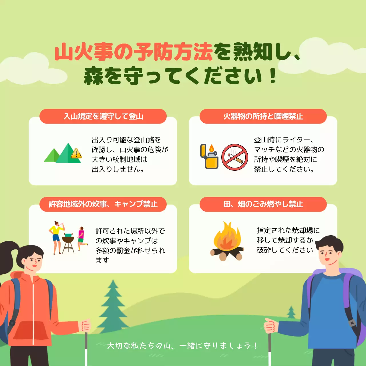 グリーントンの山火事注意期間の内容