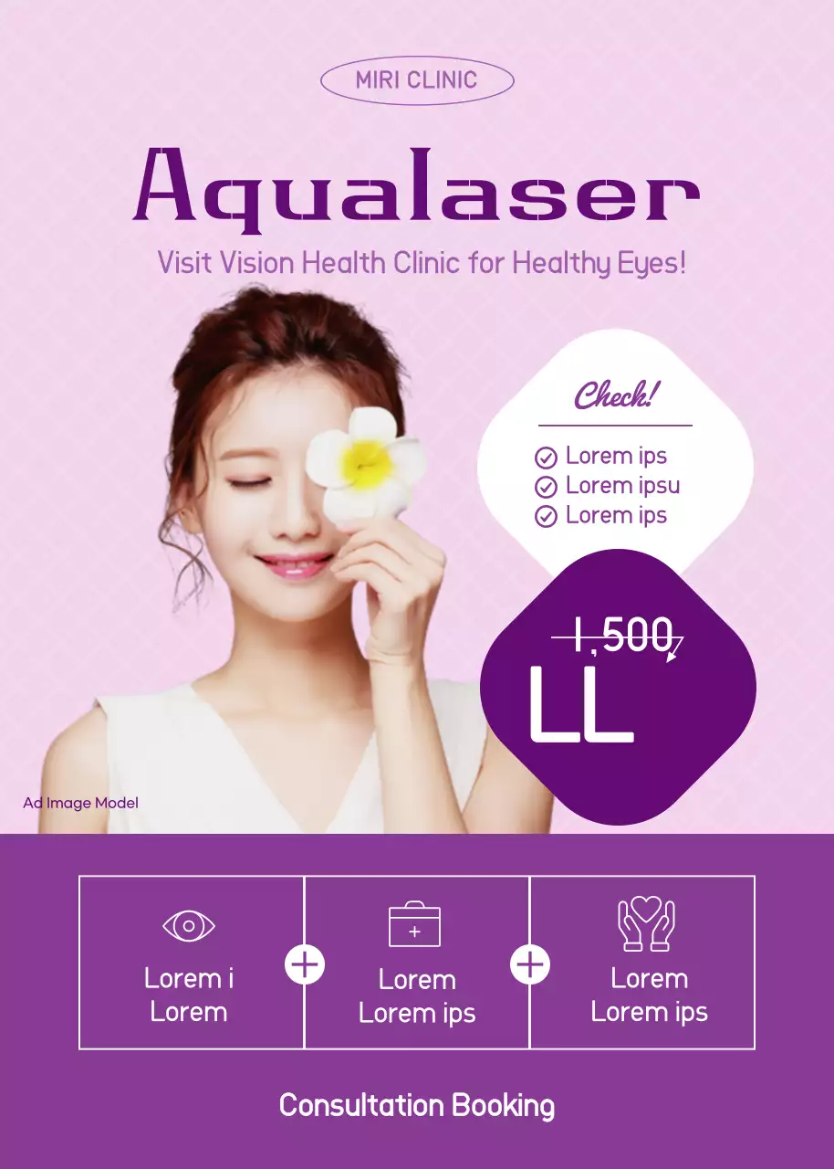 Poster Promosi Mata Modern Ungu