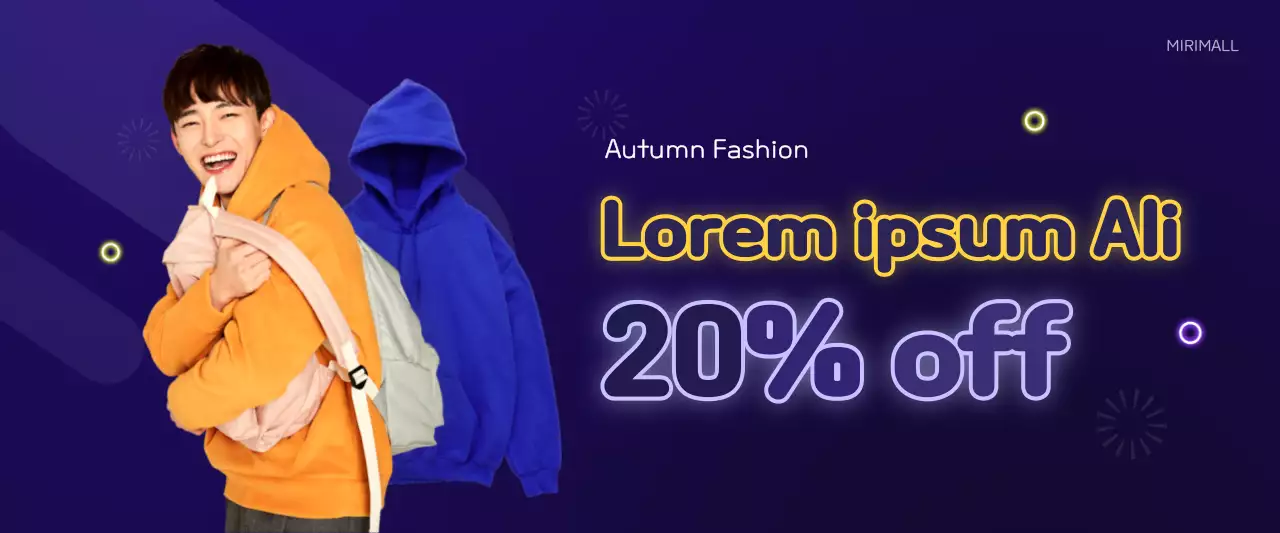 Biểu ngữ quảng cáo thời trang Blue Trendy