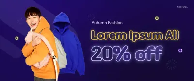 Biểu ngữ quảng cáo thời trang Blue Trendy