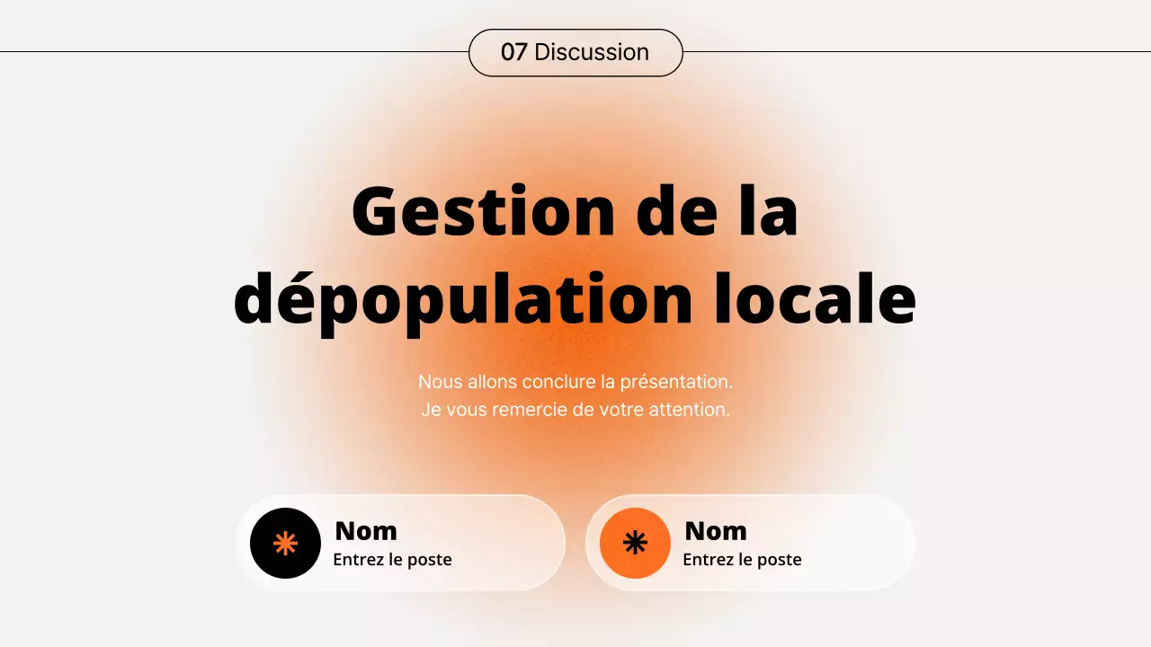 Présentation du séminaire sur le gradient orange