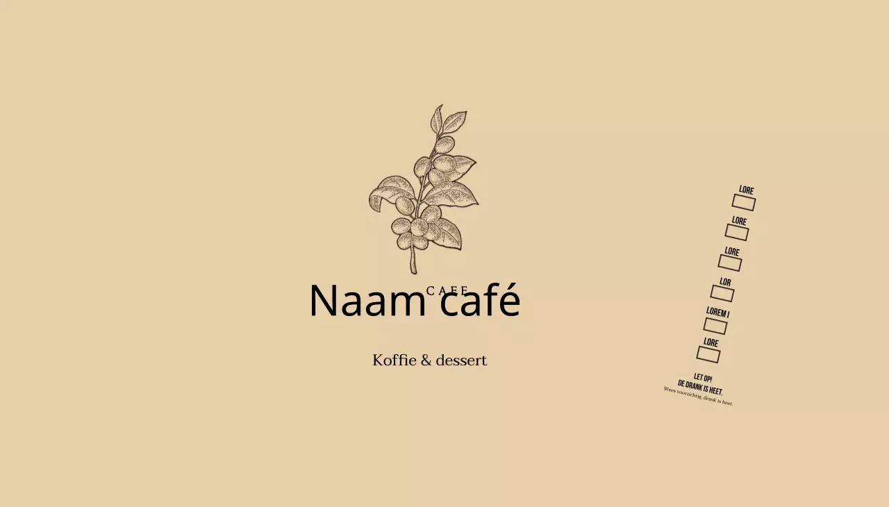 Beige botanische bloemillustratie