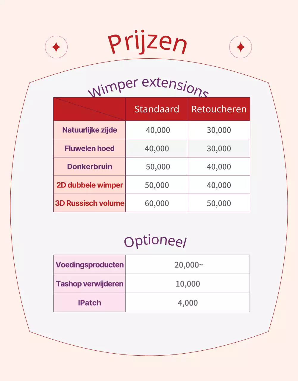 Promoot mooie wimperextensions in roze (detail pagina)