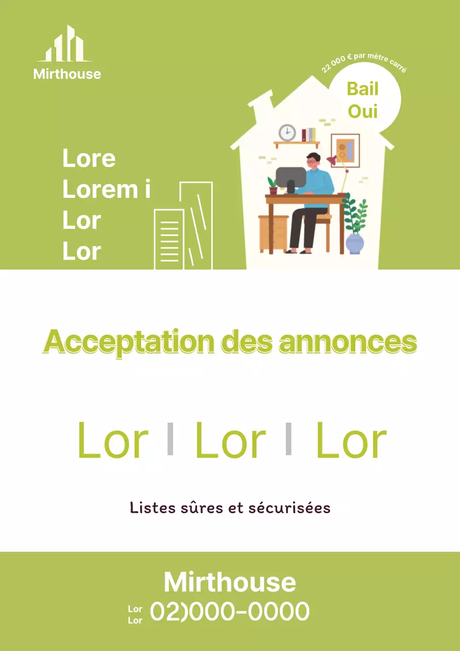 Listes de propriétés vertes