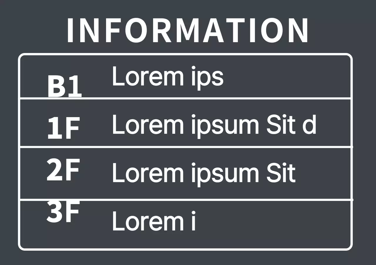 Autocollant blanc simple pour le lettrage d'informations sur les bâtiments