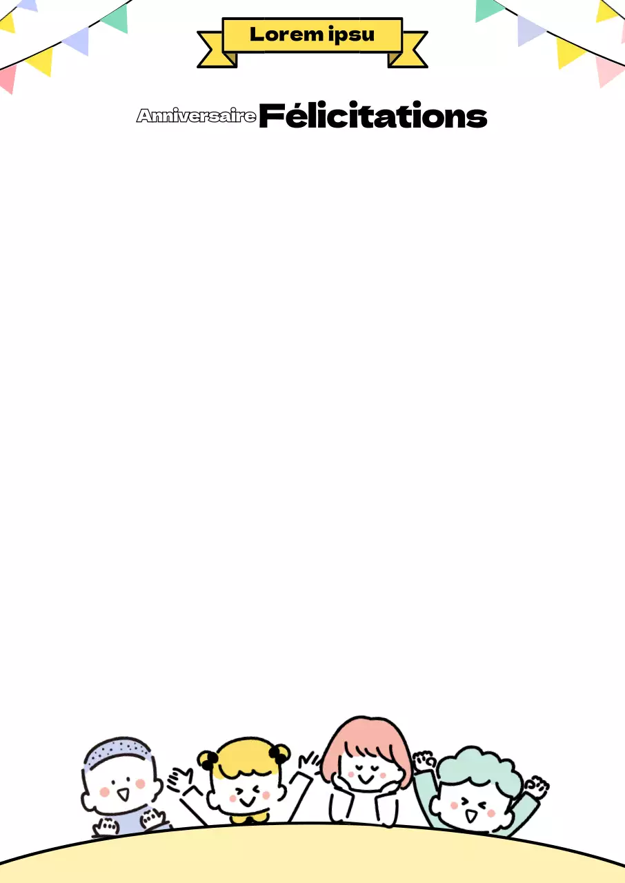 Illustration d'enfants de maternelle de différentes couleurs