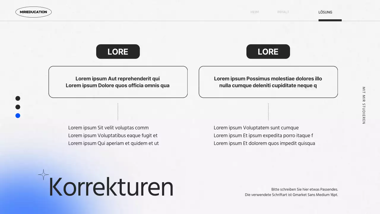 Kitschiger Projektauftrag mit lila Farbverläufen