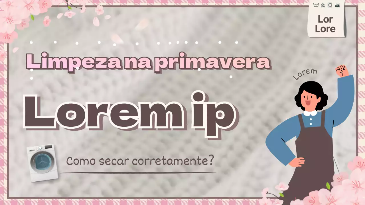 Miniatura de lavandaria de limpeza profunda cor-de-rosa e castanha