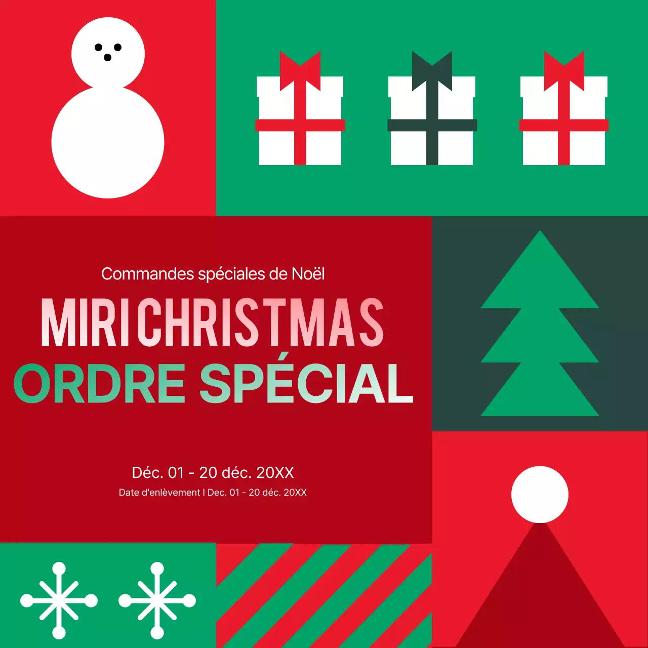 Un joli dessert de Noël aux couleurs rouge et verte.