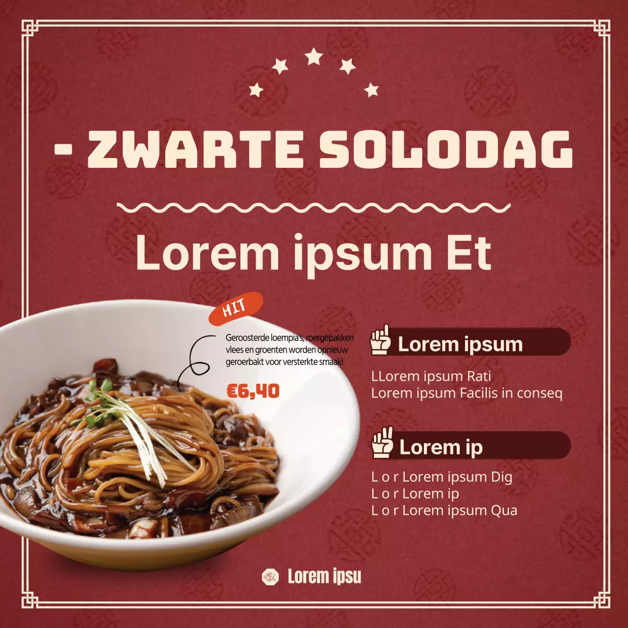 Zwarte vrijdag-evenementen in rood