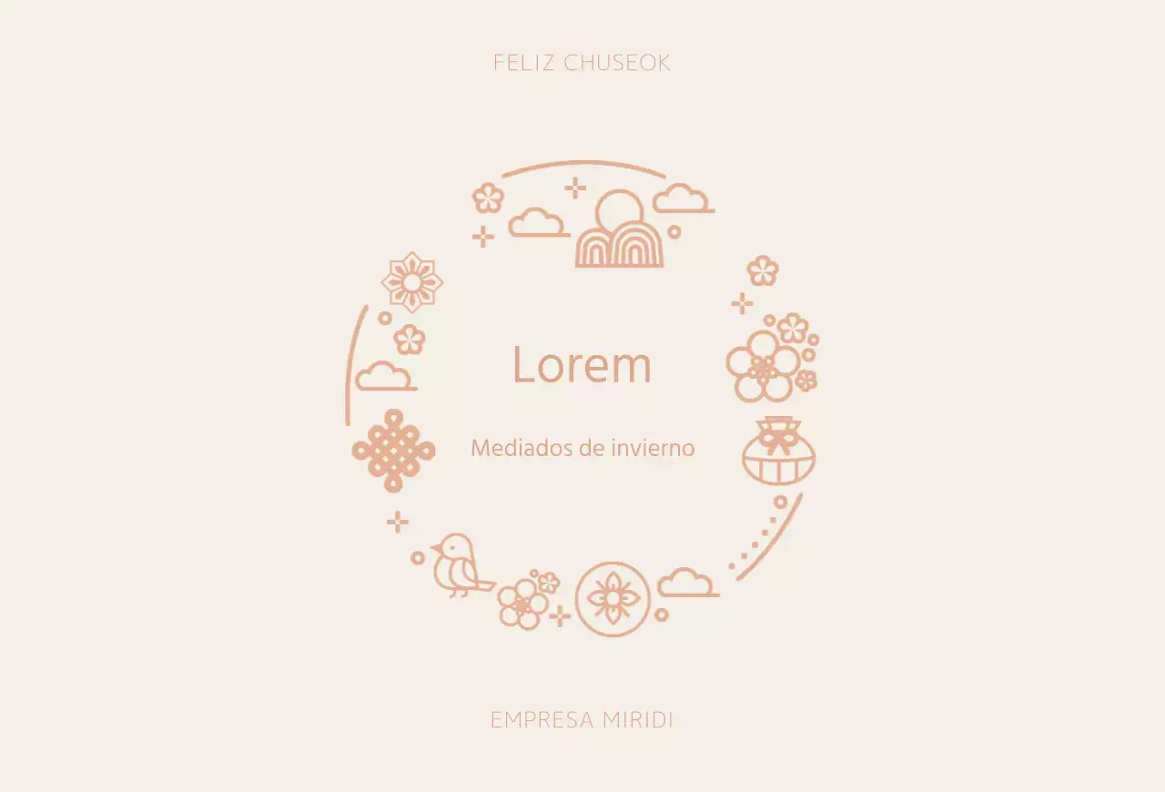 Postal moderna y sencilla de Chuseok