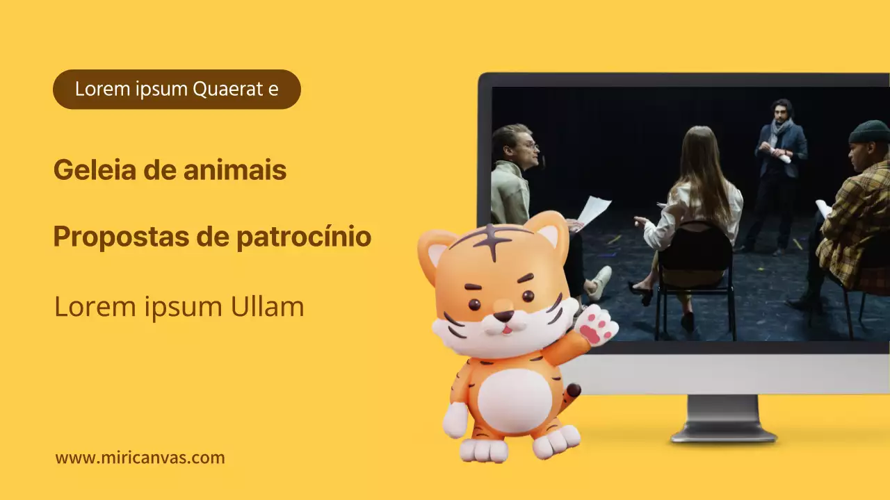 Uma bela proposta de patrocínio comercial amarela