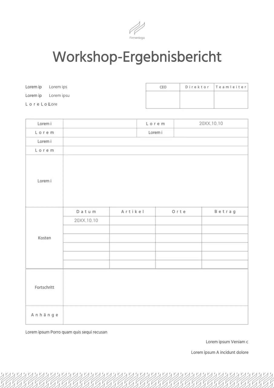 Saubere weiße und graue Fortschrittsberichte