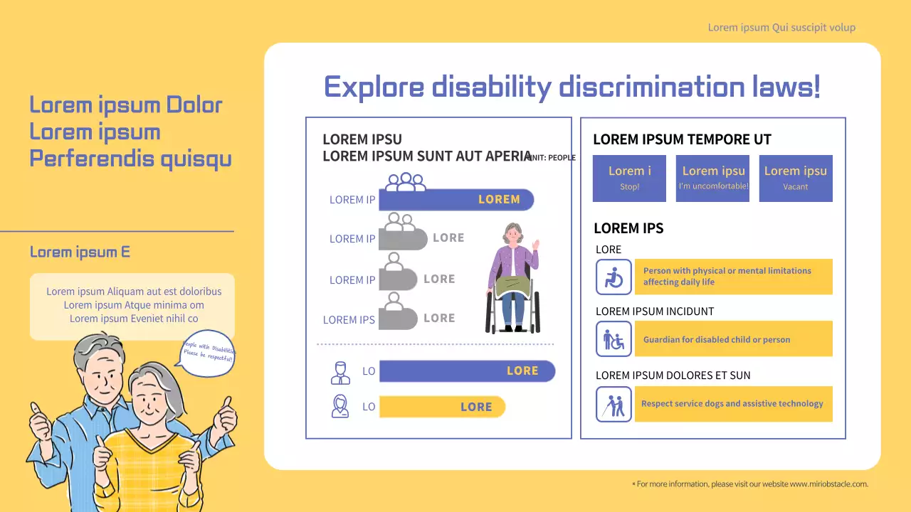 Yellow Simple Disability Guide Infographic