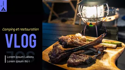 Un vlog de cuisine de camping propre avec une touche de noir et de violet