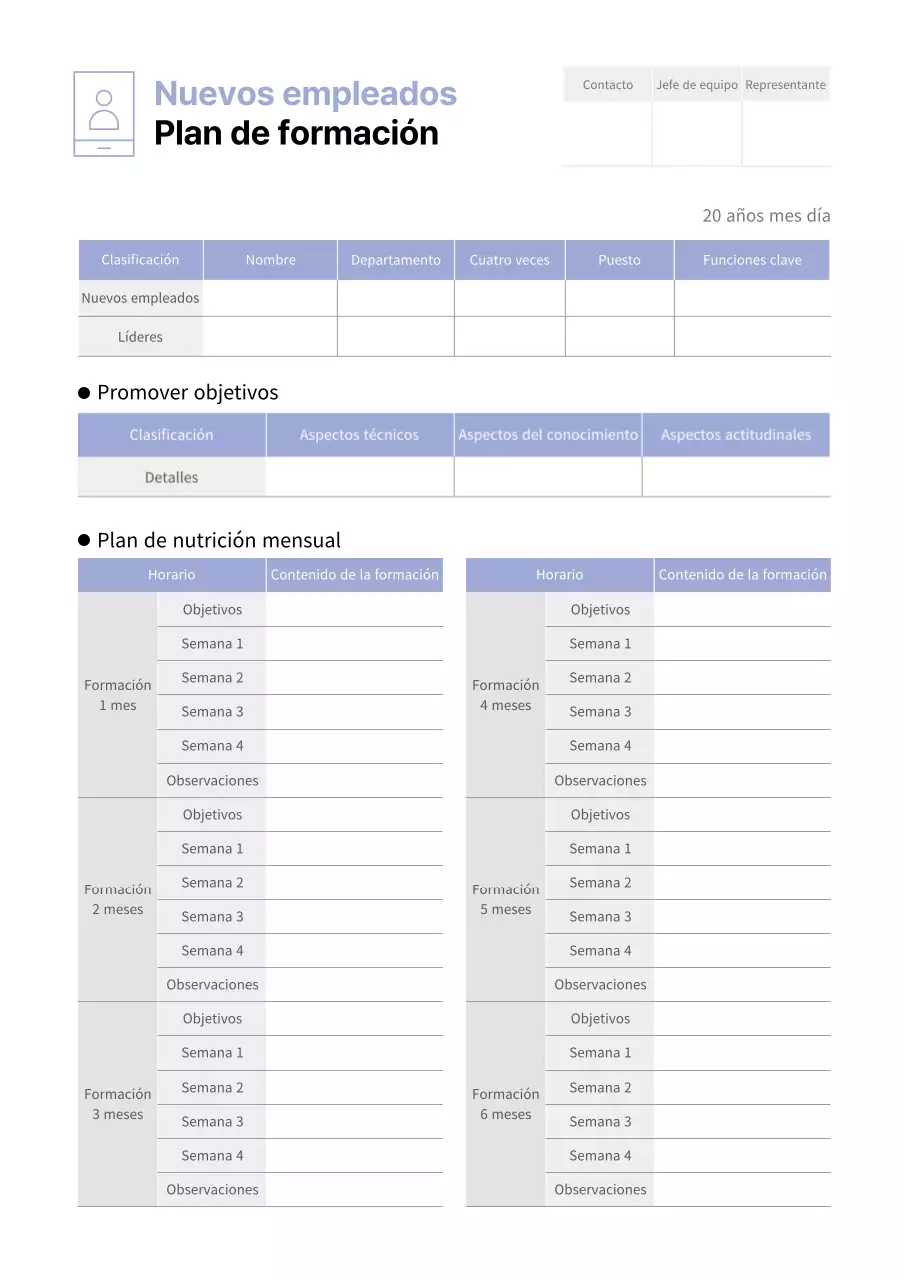 Plan de formación para nuevos empleados Formación en el puesto de trabajo Desarrollo del talento