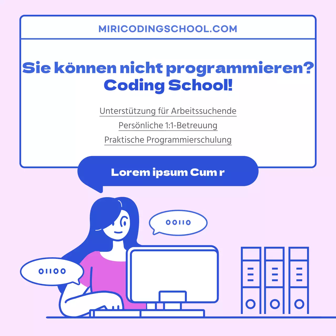 Erkunden Sie Programmiersprachen mit hohem Sättigungsgrad in Blau und Pink