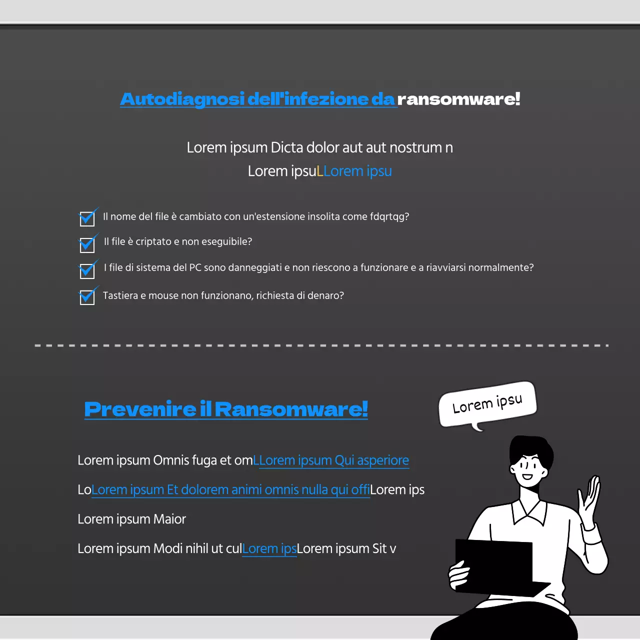 Notizie sul ransomware blu e nero