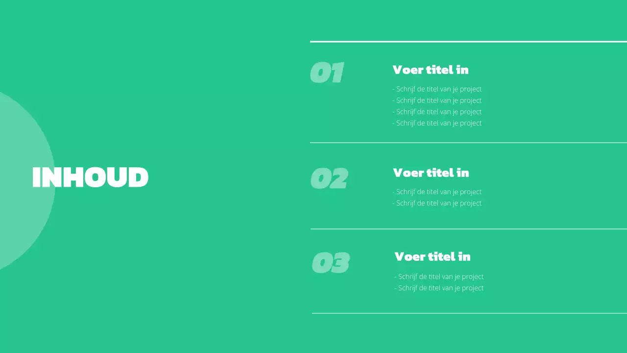 Een eenvoudig designportfolio in groen