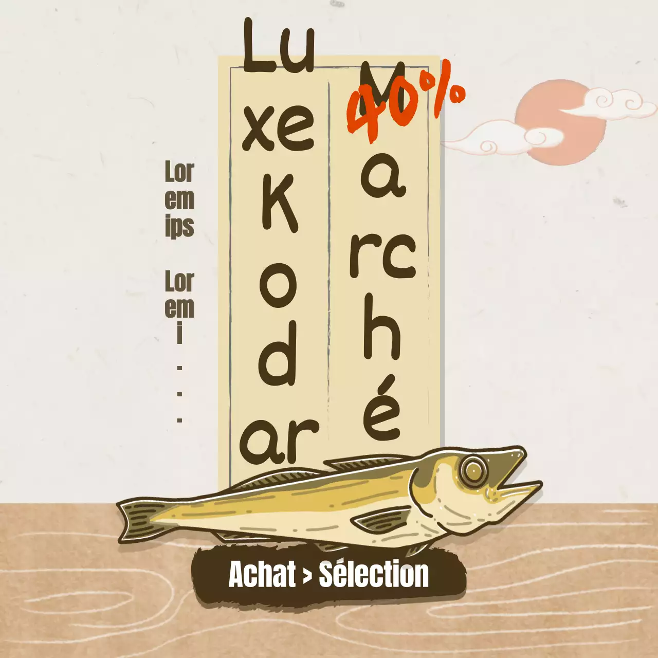 Un concept traditionnel à l'ancienne en marron et abricot