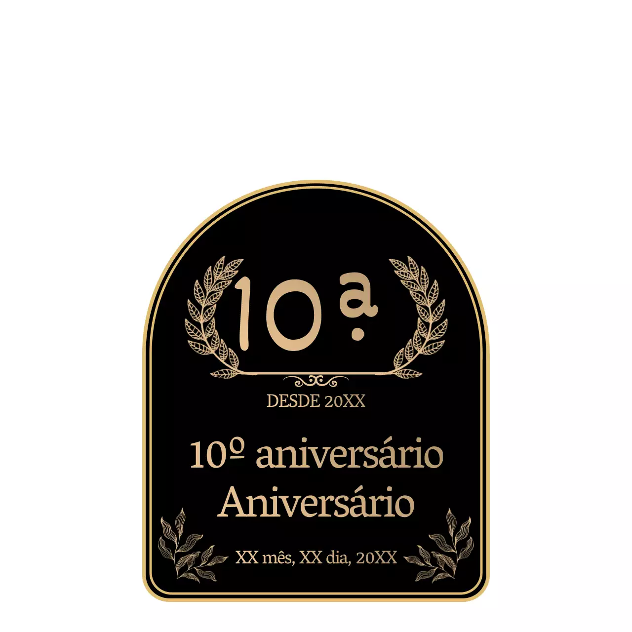 Uma celebração de aniversário simples e emotiva em preto e dourado